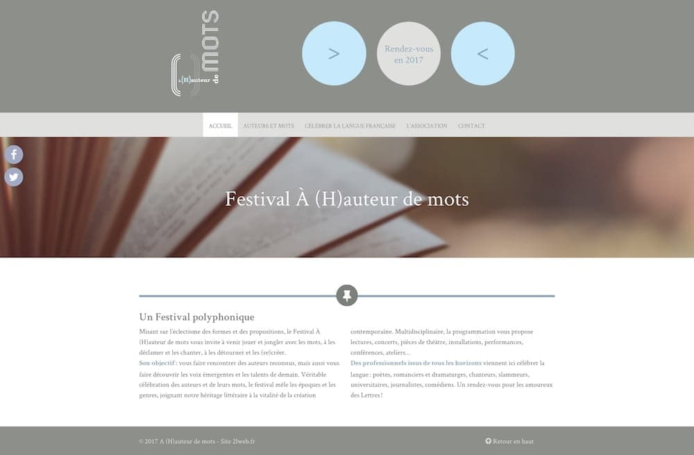Création de site template accueil