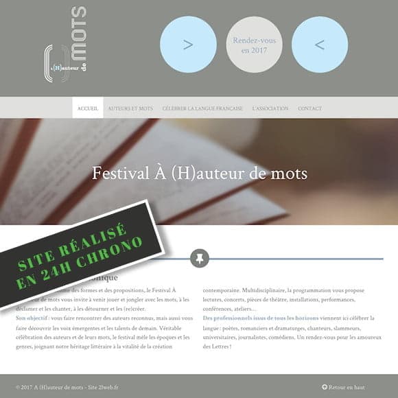 Création de site template accueil 2