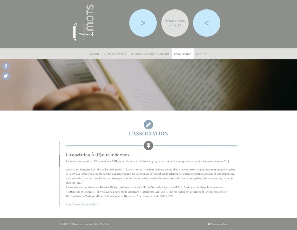 Création de site template association