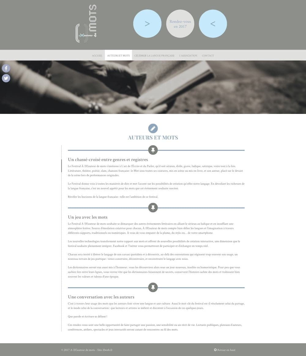Création de site template auteurs