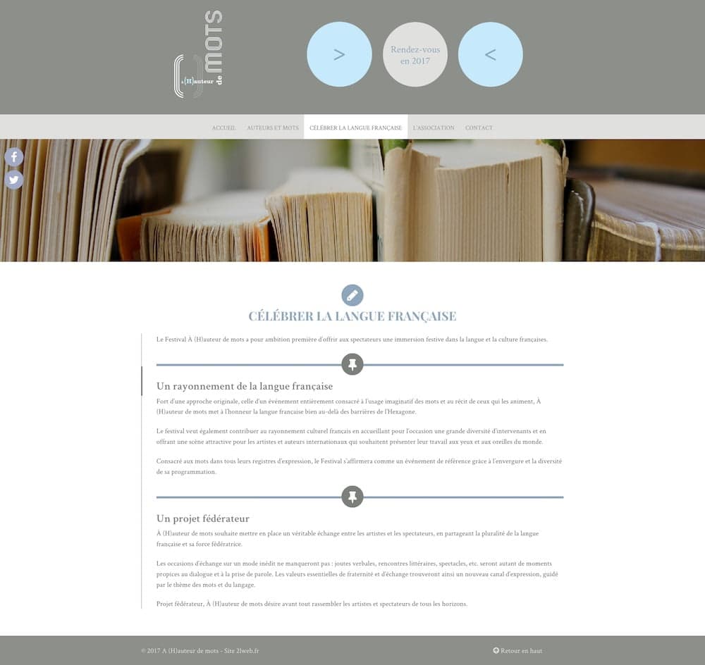 Création de site template contenu