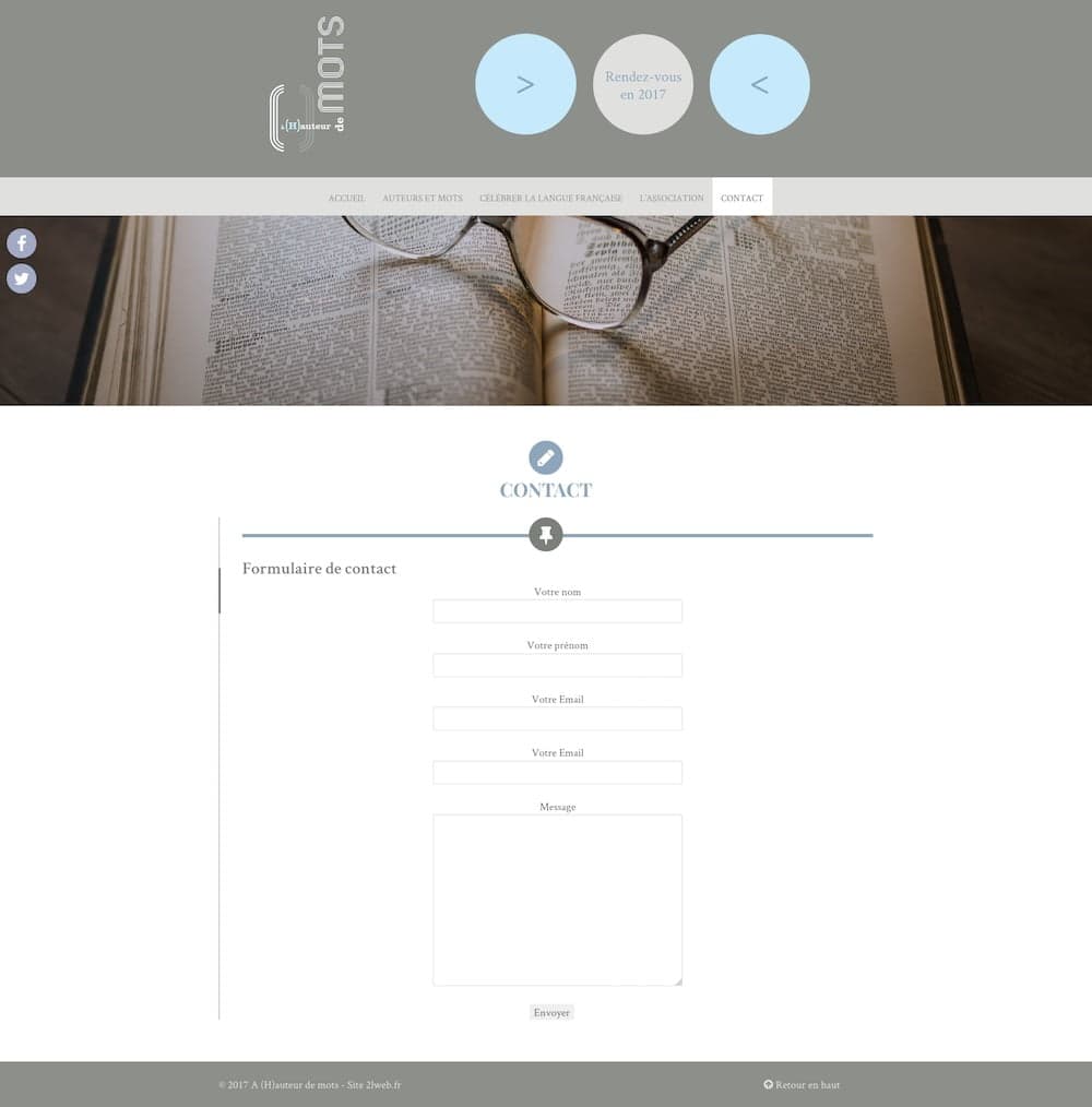 Création de site template contact