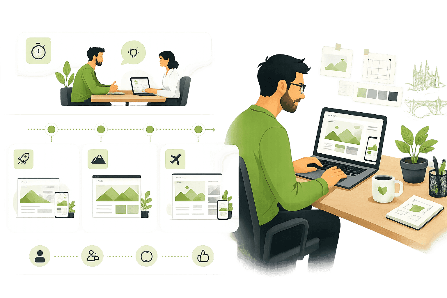 Gamme des offres de création de site vitrine WordPress proposées par 2lweb