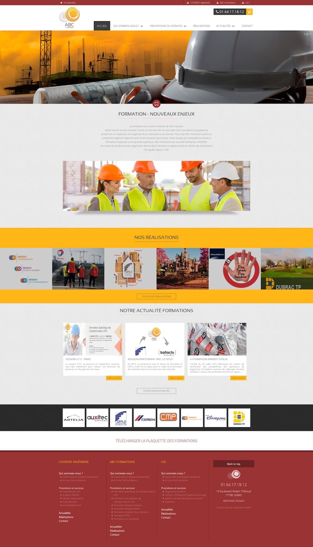 Création de site template formation