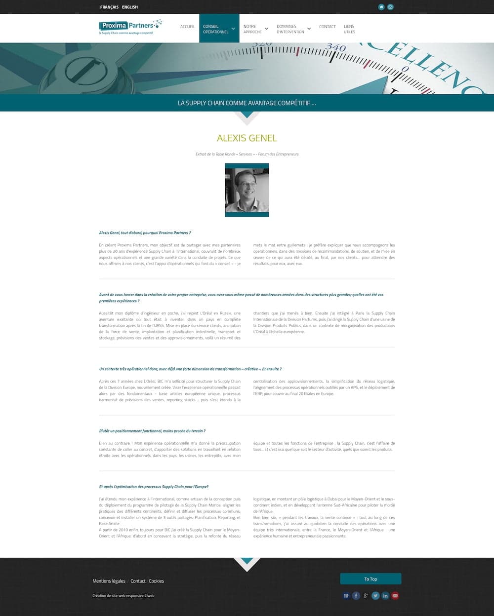 Création de site template fiche