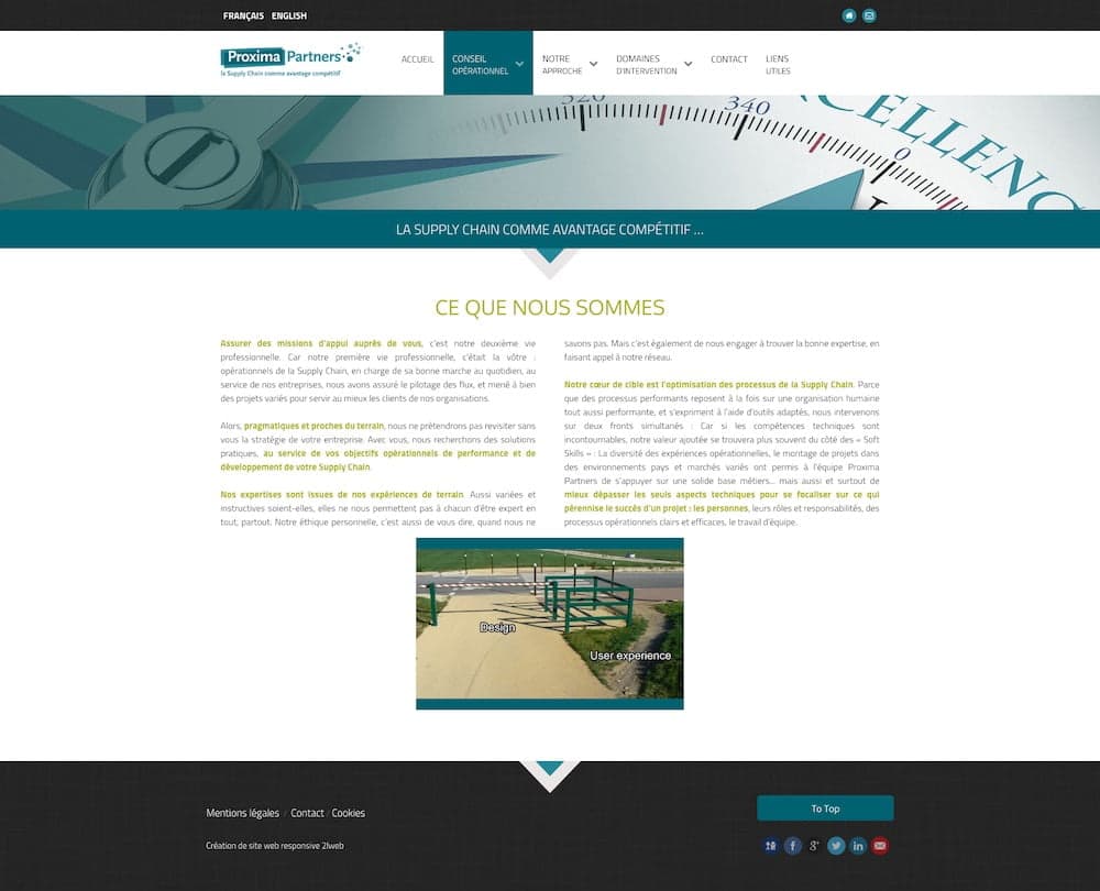 Création de site template présentation