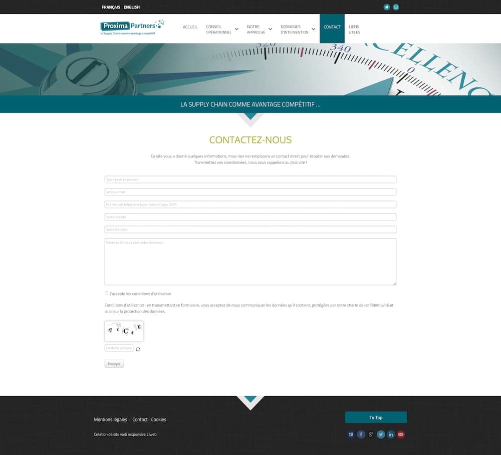 Création de site template contact